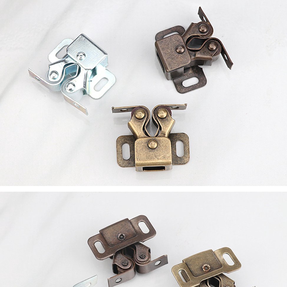 Bộ khóa dạng kẹp lò xo hai bánh xe chuyên dùng cho cửa tủ nội thất