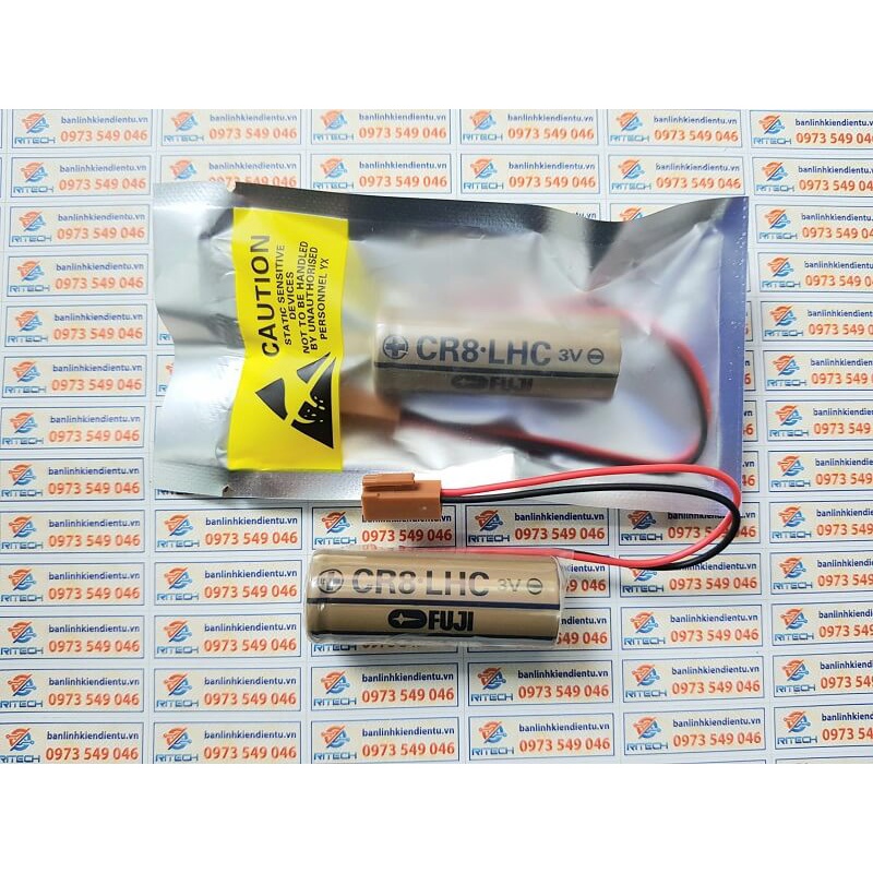 Pin CR8.LHC 3V Cho PLC, Servo, Máy CNC CÓ ĐIỆN TRỞ