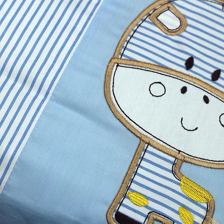 Gối trẻ em Lidaco hình chú bò vải Cotton ruột bông microfiber 30x50cm trẻ từ 2-8 tuổi