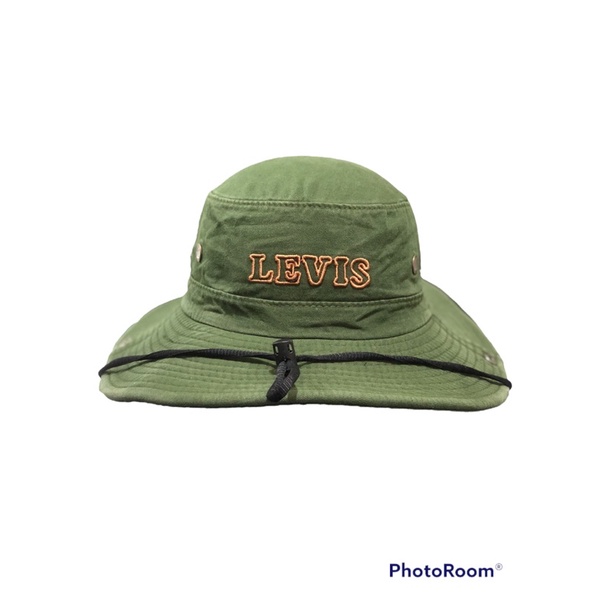 Mũ vành kaki thêu logo LE VIS , nón vành gấp gọn tiện lợi