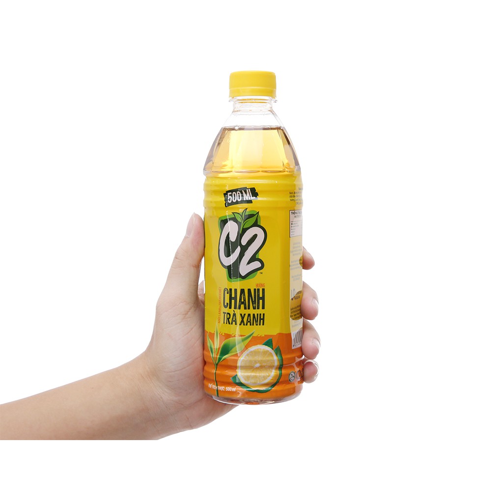 lốc 6 chai TRÀ XANH C2 HƯƠNG CHANH - TÁO 355ML