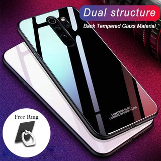 Ốp điện thoại lưng kính cứng chống trầy cho Xiaomi Redmi Note 8 8 Pro