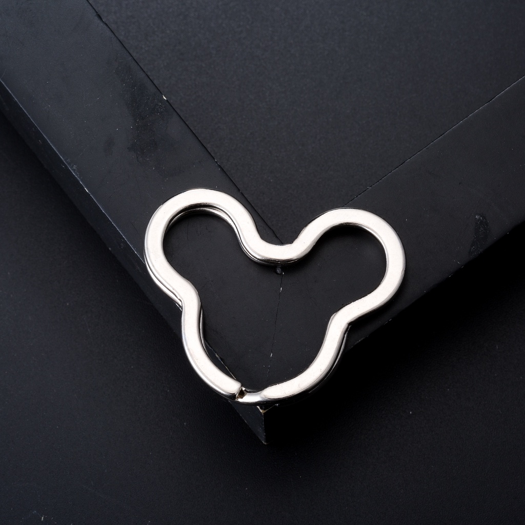 Khoen móc khóa thép không gỉ hình mickey 3.8cm*0.2cm dùng mix đồ handmade, phụ kiện thời trang...
