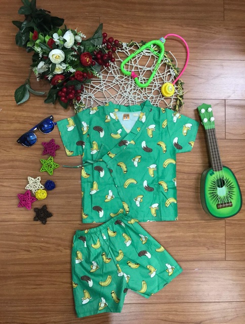 Bộ yukata vải kate cho bé trai và bé giá 8-18kg