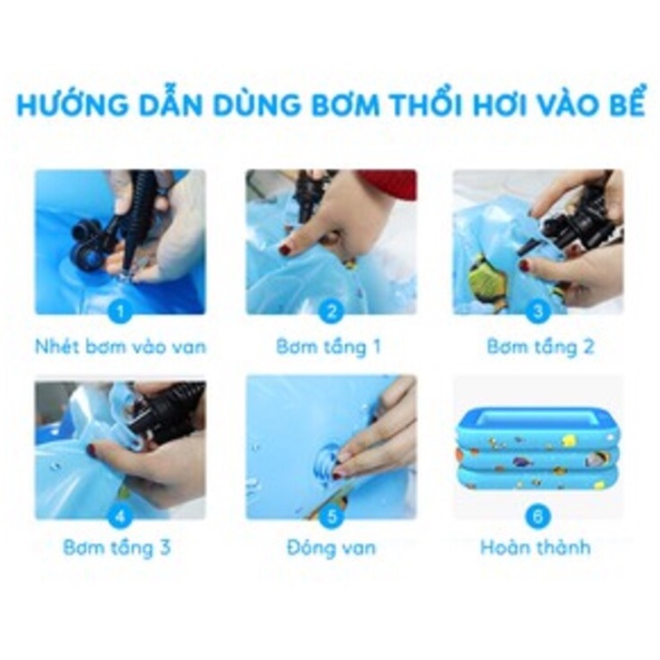 Hồ Bơi Phao Cho Bé Tại Nhà 3 Tầng chính hãng KAW, Hồ Bơi Phao Cho Trẻ Em Dày Dăn, Đáy Chống Trượt. Bảo hành lỗi đổi mới