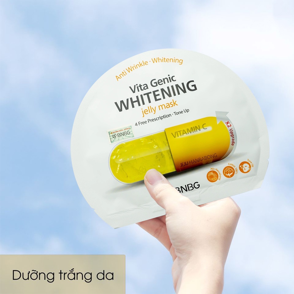 Combo 10 Mặt nạ BNBG dưỡng da trắng sáng, giảm thâm mụn Vita Genic Whitening Jelly Mask 30ml NPP Tido88