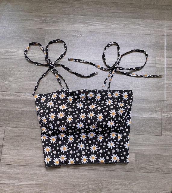 áo hai dây hoa cúc buộc nơ | BigBuy360 - bigbuy360.vn