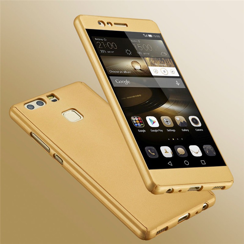 Ốp lưng 360 độ bảo vệ toàn diện có kính cường lực cho Huawei P9