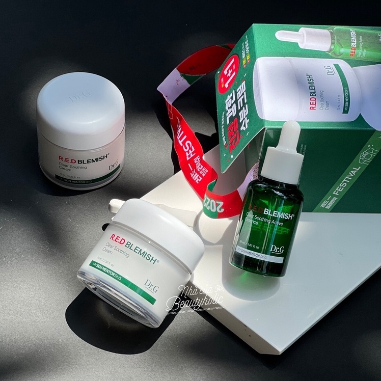 Serum phục hồi giảm mụn DR.G RED BLEMISH CLEAR SOOTHING ACTIVE ESSENCE