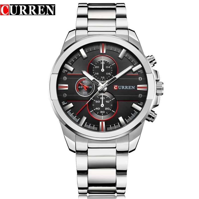 Đồng hồ Quartz CURREN chống thấm nước chất liệu thép không gỉ