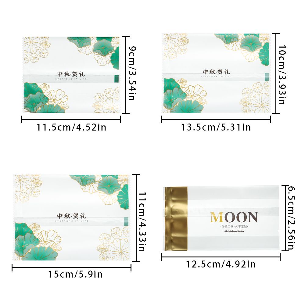 Set 100 Túi Miệng Phẳng Đựng Bánh Quy/Bánh Quy/Bánh Quy/Trứng Đỏ DIY Đa Ứng Dụng