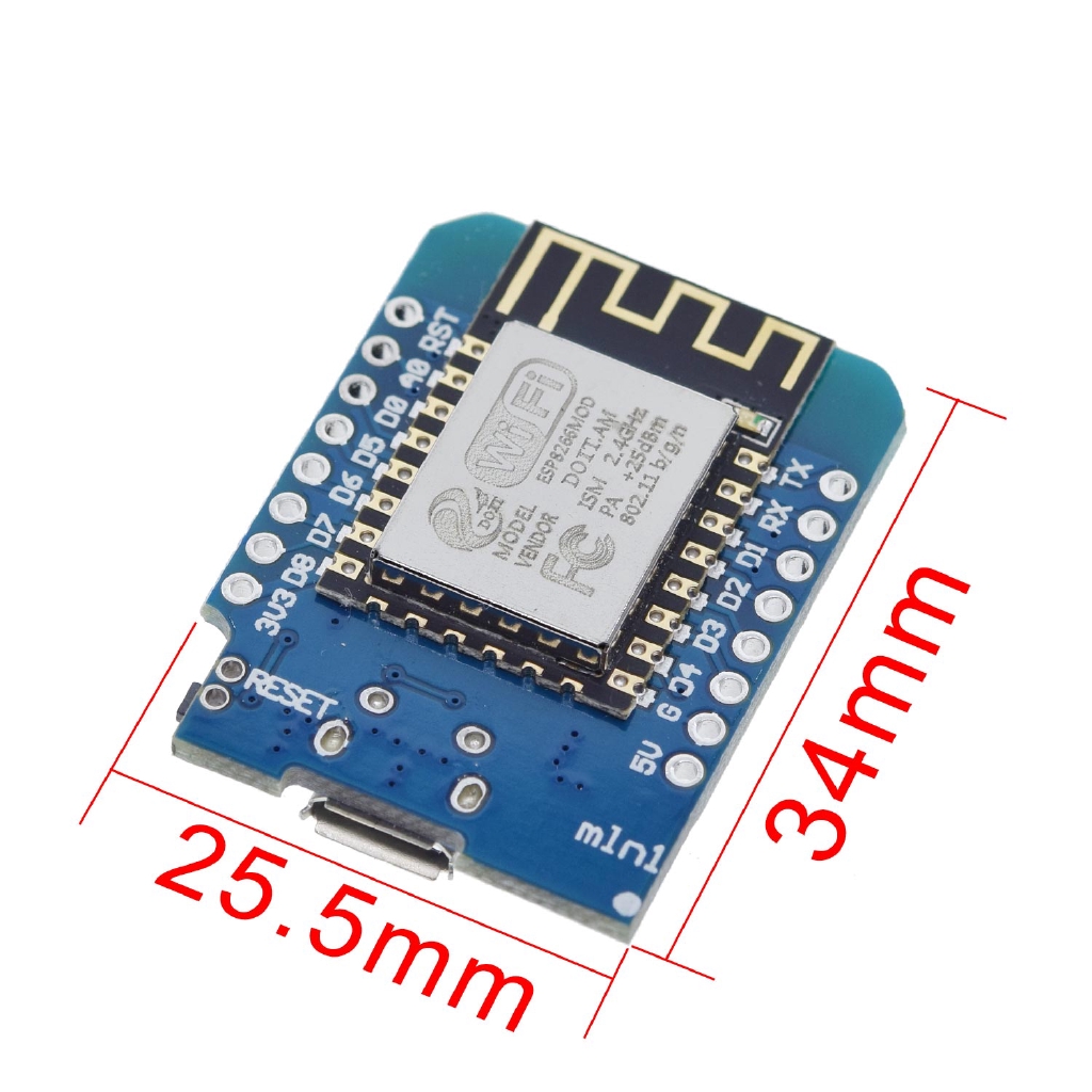 Bộ Bo Mạch Phát Triển Wifi Mini ESP8266 ESP-12 ESP-12F CH340G CH340 V2 USB WeMos D1 NodeMCU Lua IOT 3.3V Kèm Chân Cắm | BigBuy360 - bigbuy360.vn