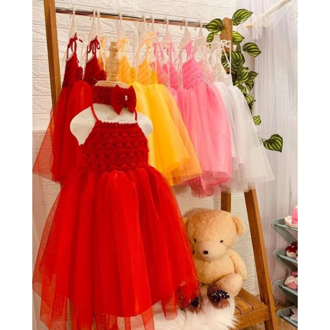 Đầm yếm cho bé 3 màu đáng yêu từ 4-20kg D12