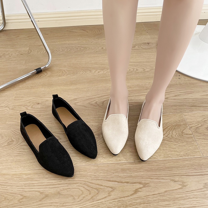 Giày búp bê LINJW đế bằng thời trang công sở tùy chọn màu sắc dành cho phái nữ