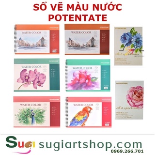 Sổ vẽ màu nước Potentate dạng lò xo 300gsm hotpress