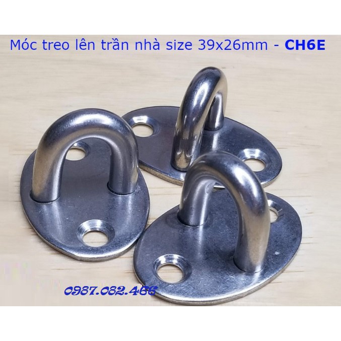 Móc treo quạt trần, treo đèn trang trí, treo xích đu, treo ghế đu size M6 - CH6E, CH6R