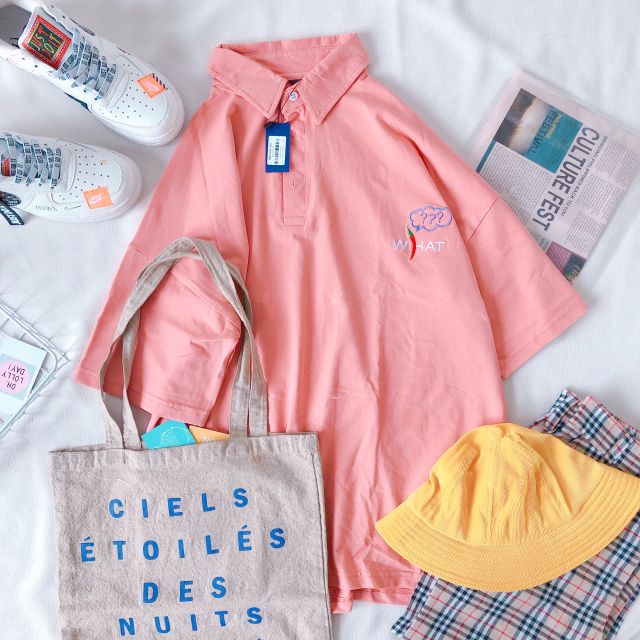 Polo thêu hình ulzzang - ẢNH THẬT