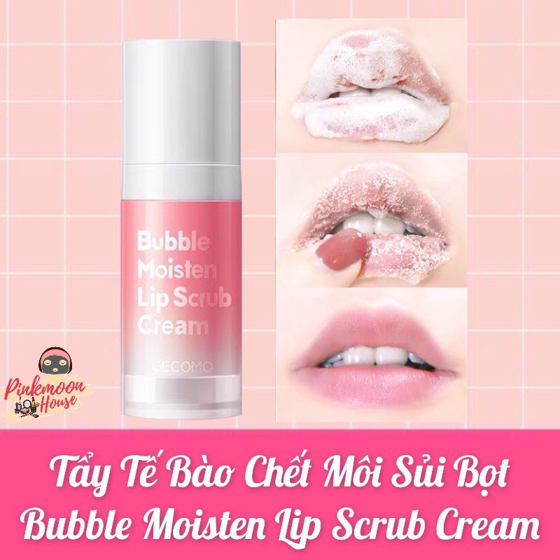 Tẩy Da Chết Môi Sủi Bọt Bubble Moisten Lip Scrub Cream Gecomo