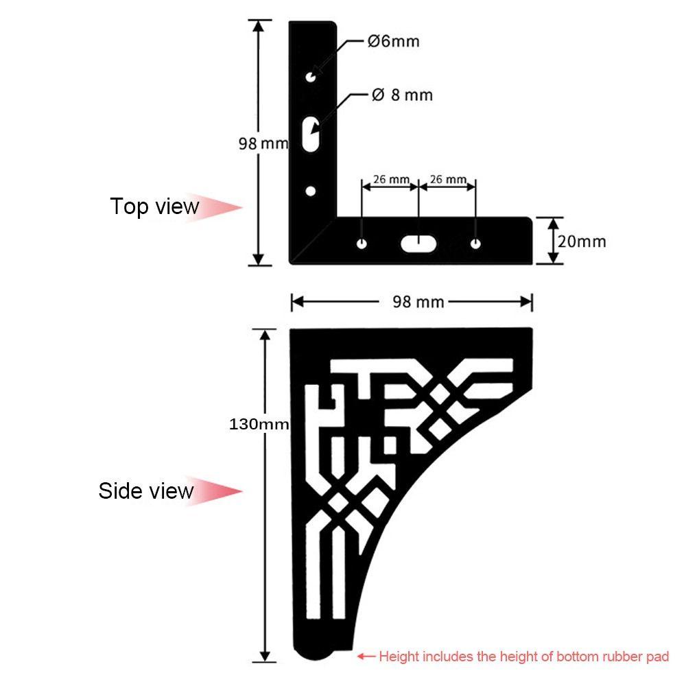 KUNHEV Set 4 Chân Kim Loại Rỗng Bọc Chân Ghế Sofa / Tủ TV