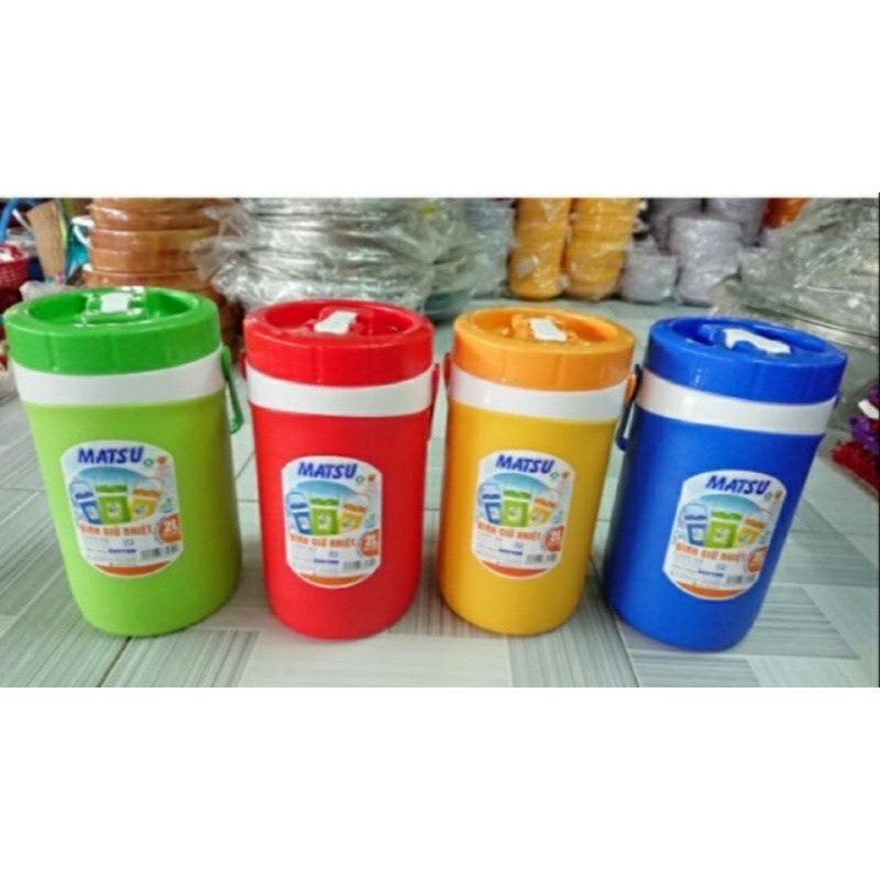 #Sale sốc mùa hè# Bình giữ nhiệt, bình đá cá nhân bằng nhựa có quai xách dáng dài Matsu Duy Tân - giữ nhiệt tối ưu, đẹp