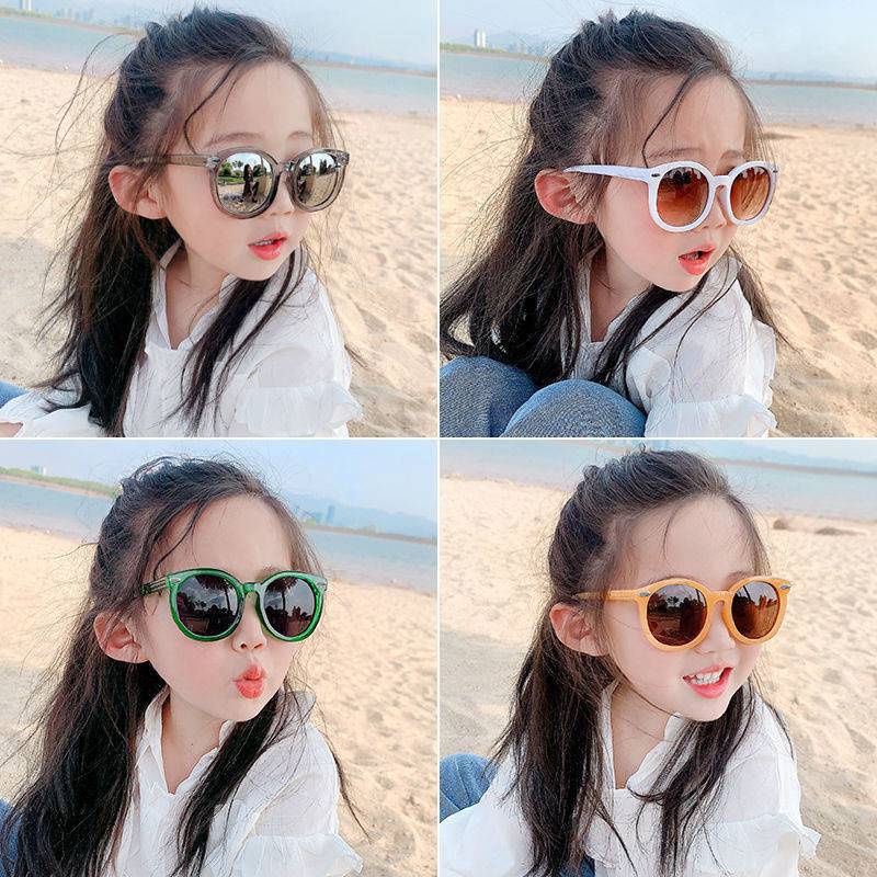 Kính Mát Gọng Tròn Chống Tia UV Thời Trang Cho Bé 1-8 Tuổi