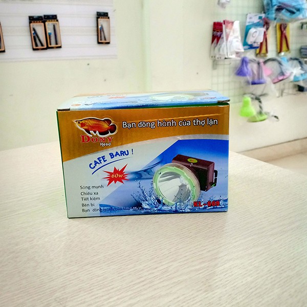 [Cam kết Siêu Sáng] Đèn pin đội đầu led siêu sáng KL669 công suất 60W (đèn PIN thợ lặn sau 50m không sợ gi nước)