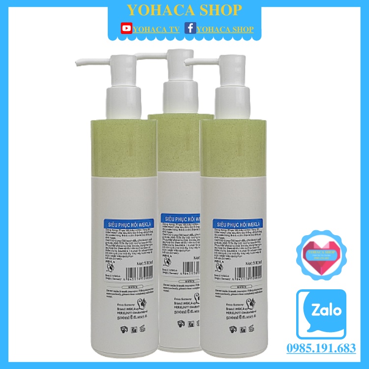 Kem Ủ Hấp Siêu Phục Hồi Tóc Wekla Keratin ChoTóc Hư Tổn 500ml