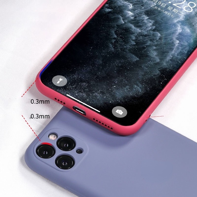 Ốp lưng bằng silicon tích hợp bảo vệ ống kính Camera Cho iPhone 11 / Pro / Max
