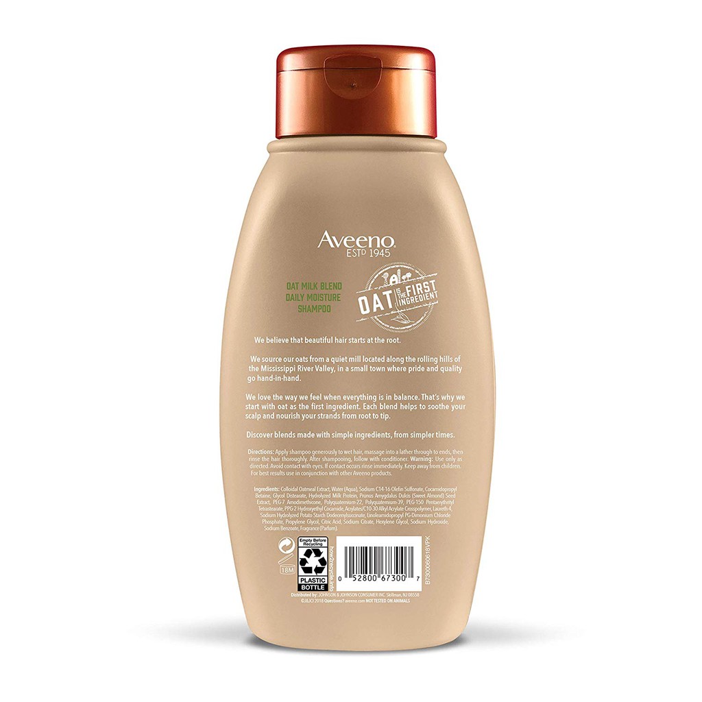 Dầu gội/xả dành cho da dầu hư tổn Aveeno Scalp Soothing Oat Milk Blend Shampoo/Conditioner 354ml (Mỹ)