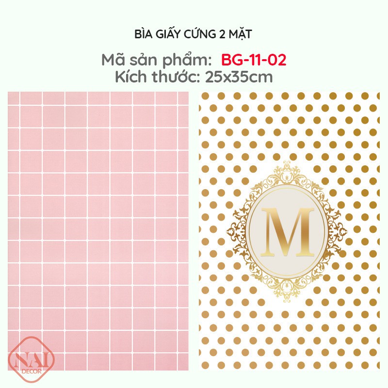 [Phụ kiện chụp ảnh] Bìa caro 2 mặt (25x35cm)