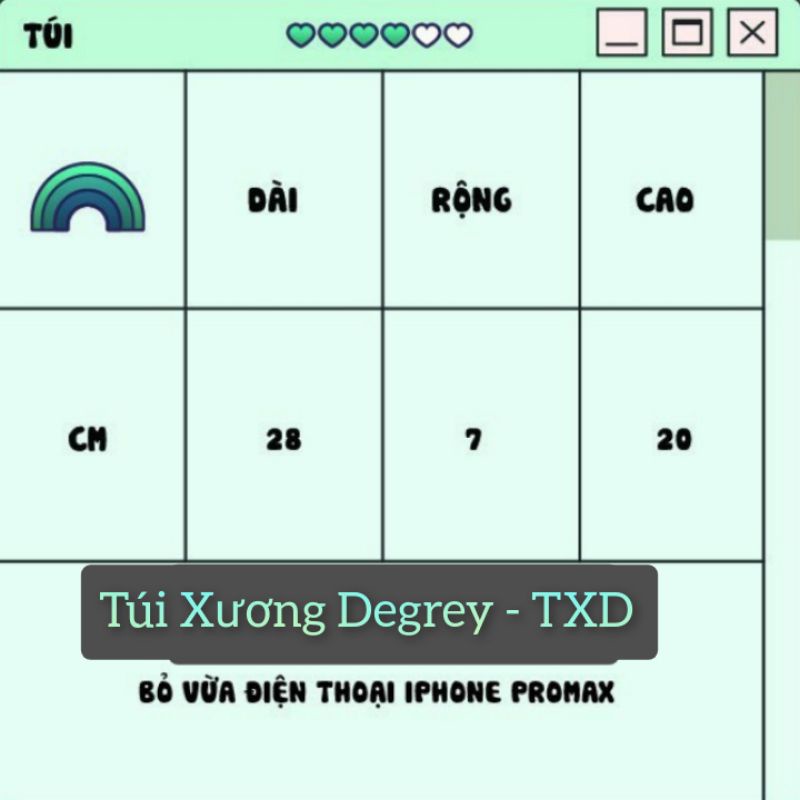 Túi đeo chéo Degrey trắng - đen