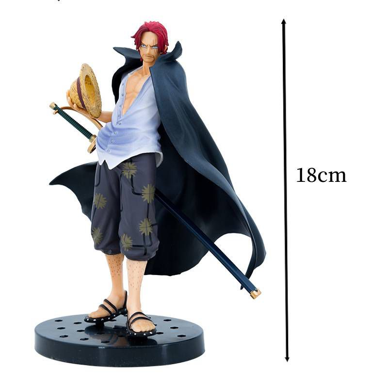 18cm One Piece Red-haired Shanks New World Four Emperors Boxed Figures Ornaments Doll Model Shanks Action Figure Kawaii Toys