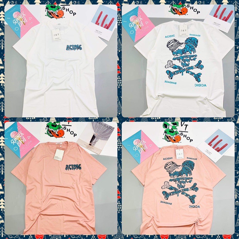 Áo in nhiều hình chất cotton su