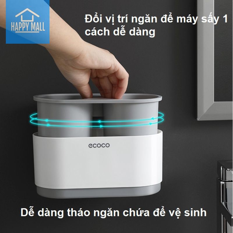 Kệ nhà tắm đa năng không cần khoan tường có ngăn chứa máy sấy tóc BR002