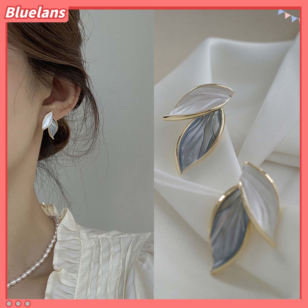 Khuyên tai xanh dương phong cách Hàn Quốc thanh lịch cho nữ