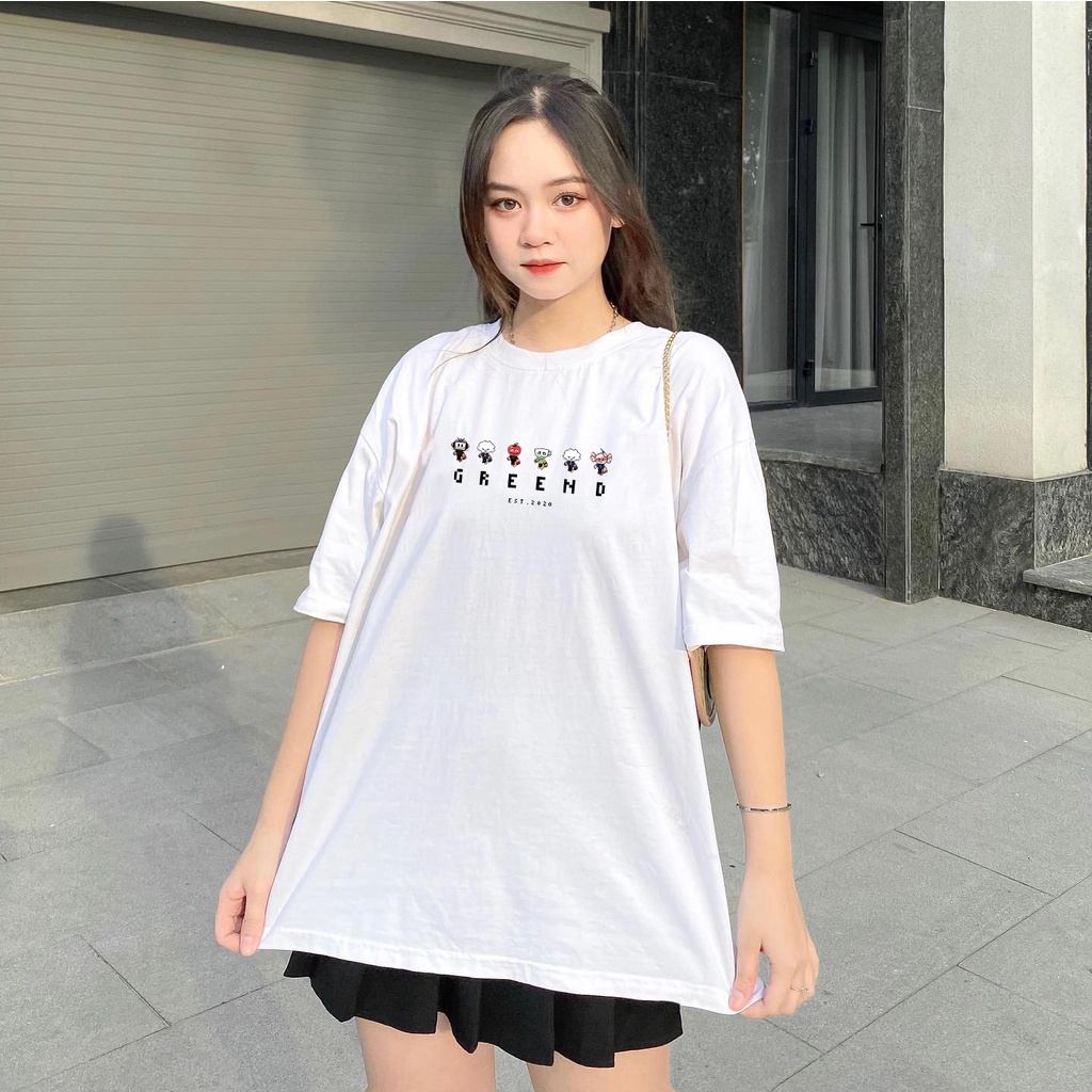 Áo Thun Greend Basic Local Brand Unisex Tay Lỡ Form Rộng Pixel T-Shirt TS042
