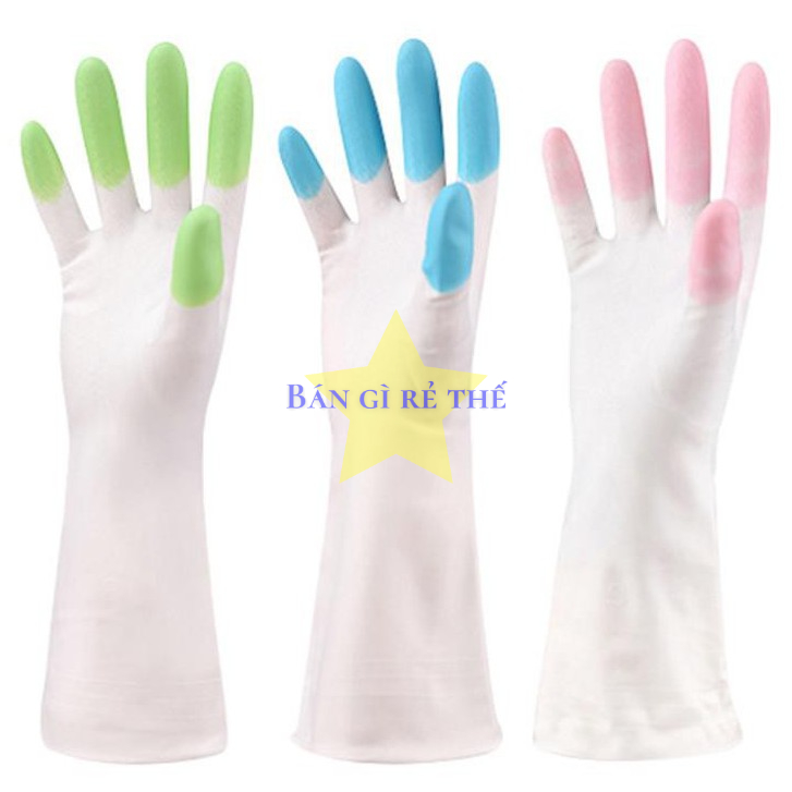 Găng Tay Cao Su Rửa Chén Bát Chống Thấm Nước