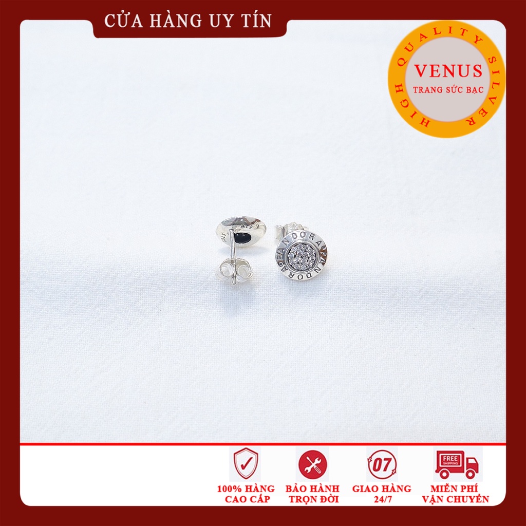 [Hàng cao cấp] Bông tai tròn Logo O- Trang sức bạc Venus