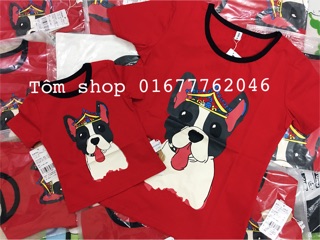 Set áo cún đỏ mẹ con