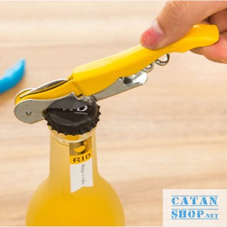 Dụng cụ mở nắp rượu, bia 3in 1, Đồ Khui Rượu Vang Đa Năng thép không gỉ (Giao Ngẫu Nhiên) KR01