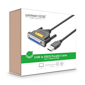 Cáp Máy in USB to DB25 Prallel Printer Cao Cấp Ugreen 20224 Chính Hãng dài 1.8m