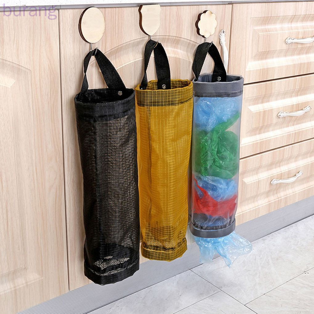 Túi lưới giữ bao nylon đựng rác treo tường tiện lợi