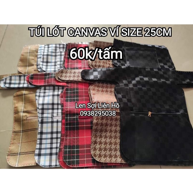 Túi lót canvas ví