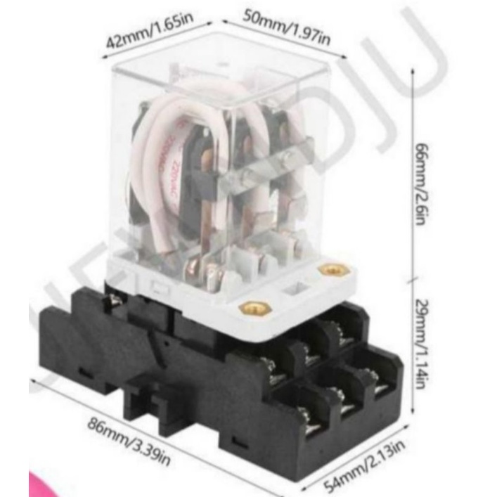 Role trung gian 40A 11 chân / 12V 24V 220V JQX-38F
