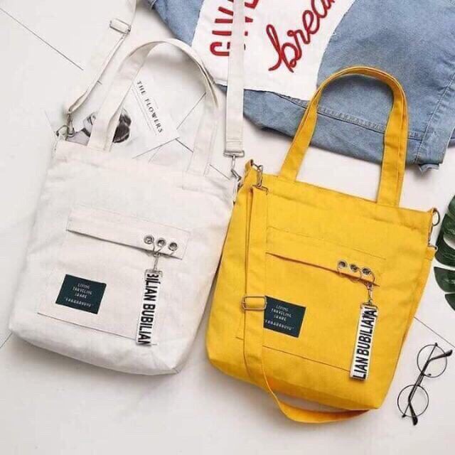 (MẪU 1)Túi Tote 3 Khoen Vàng-Đen-Trắng-Xanh đen - [ Phong Cách Hàn Quốc ] Store4girls