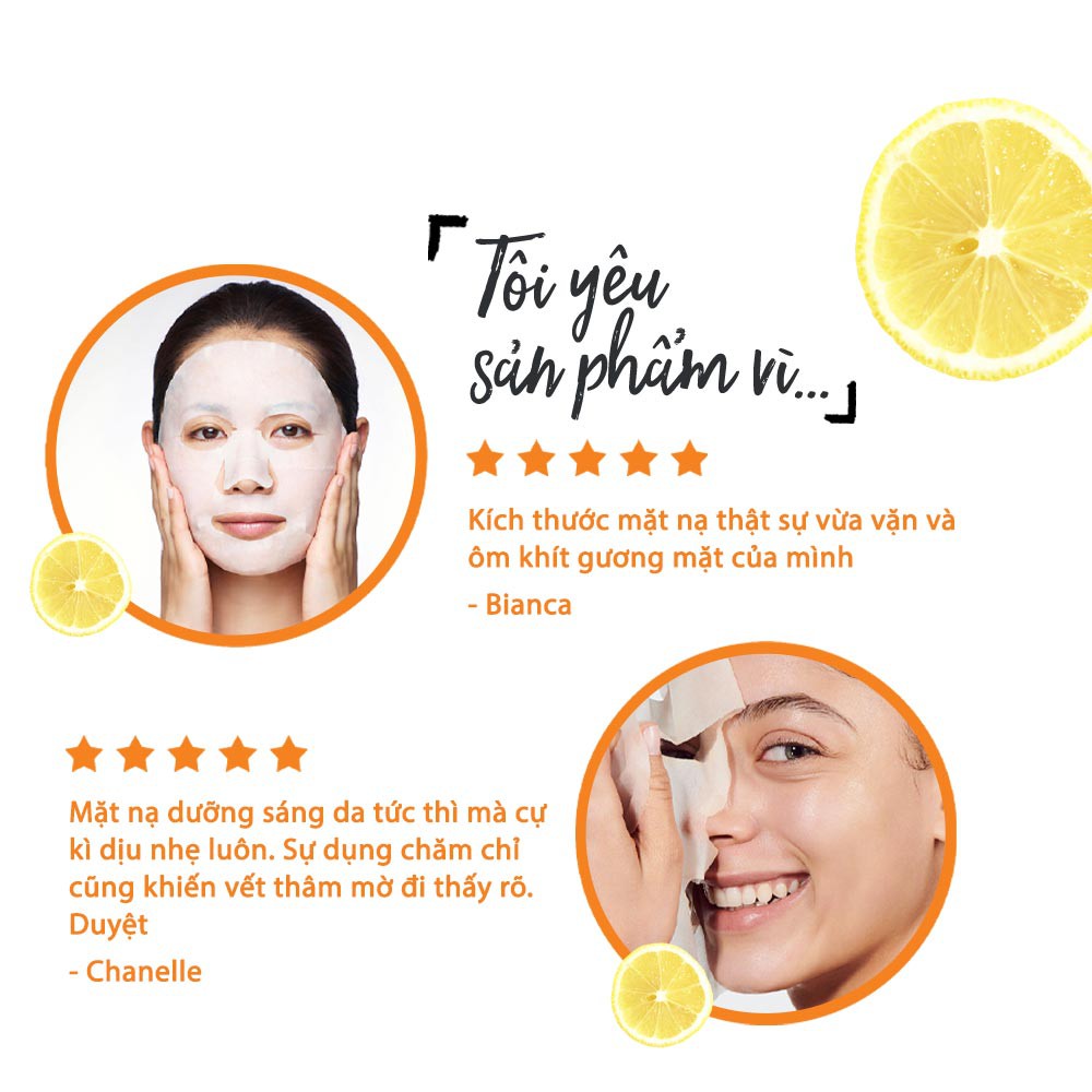 Mặt Nạ Garnier Serum Mask Light Complete Brightening Hydration Tinh Chất Chanh Yuzu &amp; Vitamin C 28g