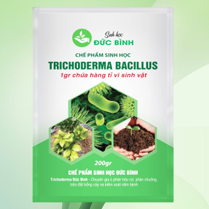 Chế phẩm men vi sinh nấm đối kháng trichoderma bacillus Đức Bình 200gr