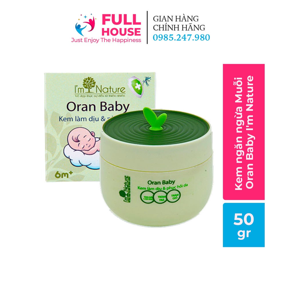 Kem  ngăn ngừa Muỗi Oran Baby I'm Nature - Làm Dịu Và Phục Hồi Da Do Muỗi Đốt Cho Bé 50gr