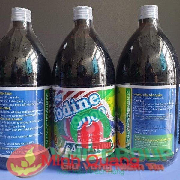 HÓA CHẤT THỦY SẢN VMC IODINE-9000 DIỆT KHUẨN SÁT TRÙNG NGUỒN NƯỚC