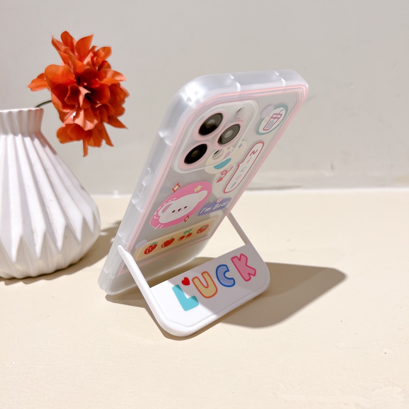 Ốp lưng iphoneỐp Điện Thoại  Kèm Giá Đỡ Tàng Hình Họa Tiết Hoạt Hình Dễ Thương Cho iphone 14 / 13Pro 12 / xs / 6 / 7 / 8PLUSDinuo case